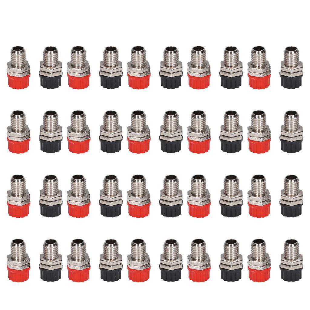 20Set Connector Binding Post Nickel Plated Brass Banana Socket Jack Teaching Instrument Accessories