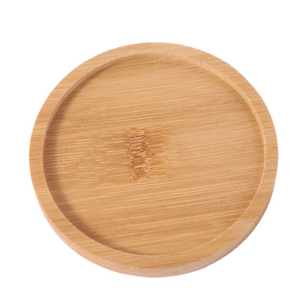 5pcs Heat-resistant Bamboo Coasters Creative Anti Scalding Pad Storage Tray  Dish