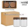 Large Glass Storage Jar with Bamboo Lid, Cereal & Yogurt Container, Sealed Oatmeal Cup