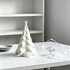 Compact Seasonal Shelf Ornament 3D Printed Pleated Christmas Tree Ornament, Small Wavy Desktop Mini Decoration with Star Topper for Holiday