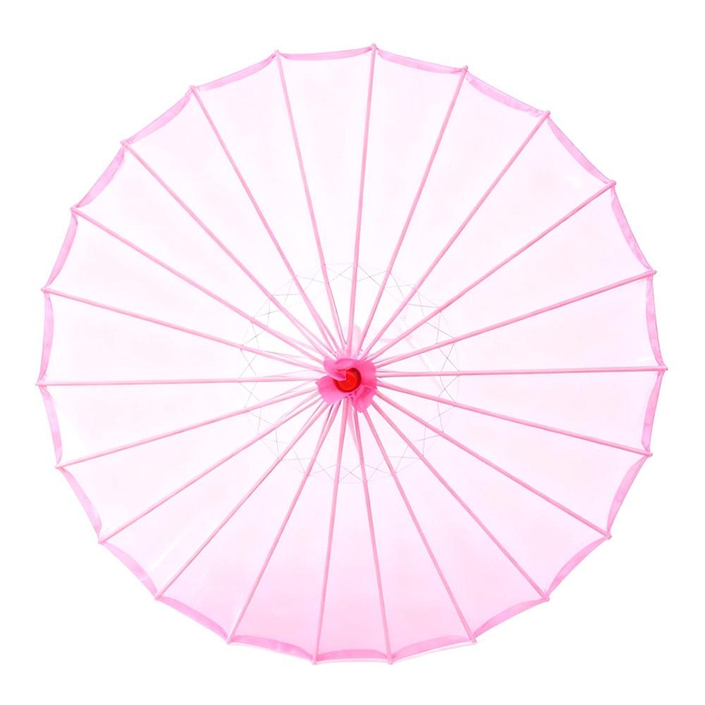 Полупрозрачный шелковый танцевальный зонт Прозрачный белый прозрачный зонт Зонт для сценических выступлений Классический декоративный однотонный