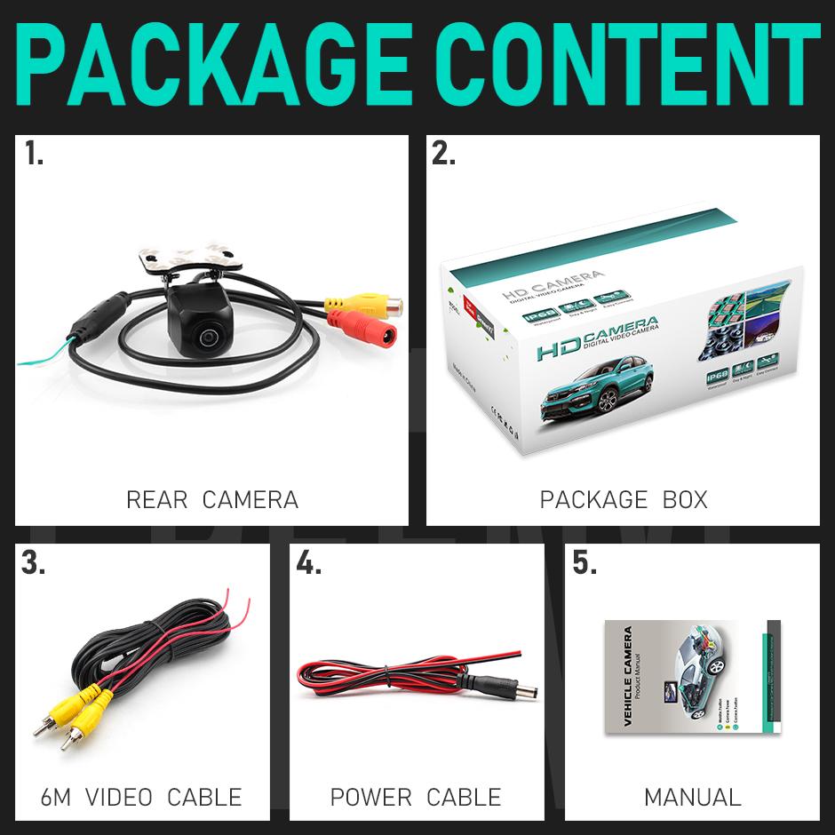 

AHD 5-дюймовый автомобильный парковочный монитор с 170 градусами 1920*1080P объективом «рыбий глаз» для заднего вида автомобиля, камера заднего вида