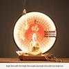 Ceramic Seated Guanyin On Lotus with Light Ring and Anjali Mudra for Home Decor