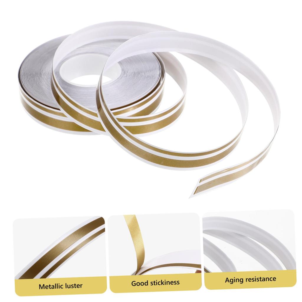 HIAKDOFT Gold Pinstripe Tape Car Side Stripe Decal Weatherproof Waterproof Car Truck Decor Sticker
