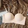 Female Summer Thin Model Without Trace Beauty Back Sexy Gather Small Bosom Prevent Drooping Collect Assistant Milk Half Cup Underwear