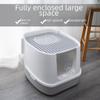 "Extra Large Enclosed Cat Litter Box with Easy-Clean Design and Deodorizing Scoop"