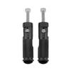 2xCNC Universal Motorcycle Folding Footpegs Rear Foot Rest - Black