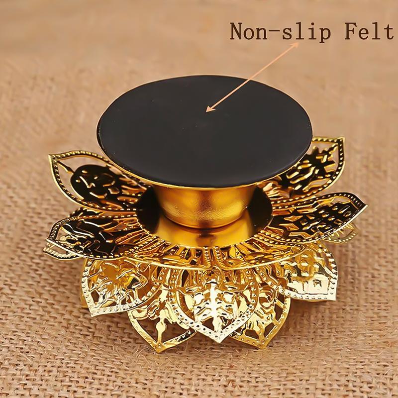 1PC Seven-Star Candlestick Religious Metal Sturdy Construction High-Foot Elegant Golden Traditional Multiple Options Available