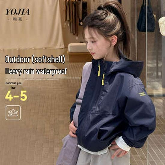 YOJIA 2025 Winter Hooded Coat for Girls - Trendy Plus Velvet Warm Top