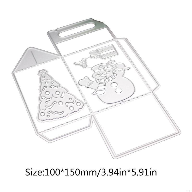 Christmas Snowman Box Metal Cutting Dies Stencil DIY Scrapbooking Album Paper Card Template Mold Embossing Decor X3UC