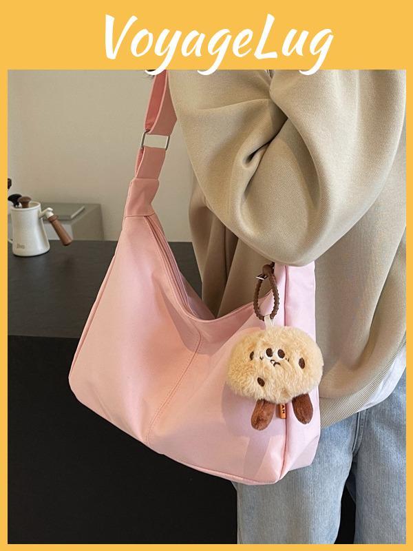 Oxford Cloth Saddle Bag For Women With Zipper Closure For Daily Use