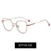 MS 97716 2024 New Kids Cat Eye Metal Thin Frame Children Optical Anti-Blue Light Glasses Eyewear Colorful Design Custom Logo