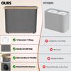 Foldable Toilet Paper Storage Basket with Lid and Handle for 12 Rolls, Waterproof Free Standing Toilet Paper Holder Stand, Bathroom Organizer Cabinet