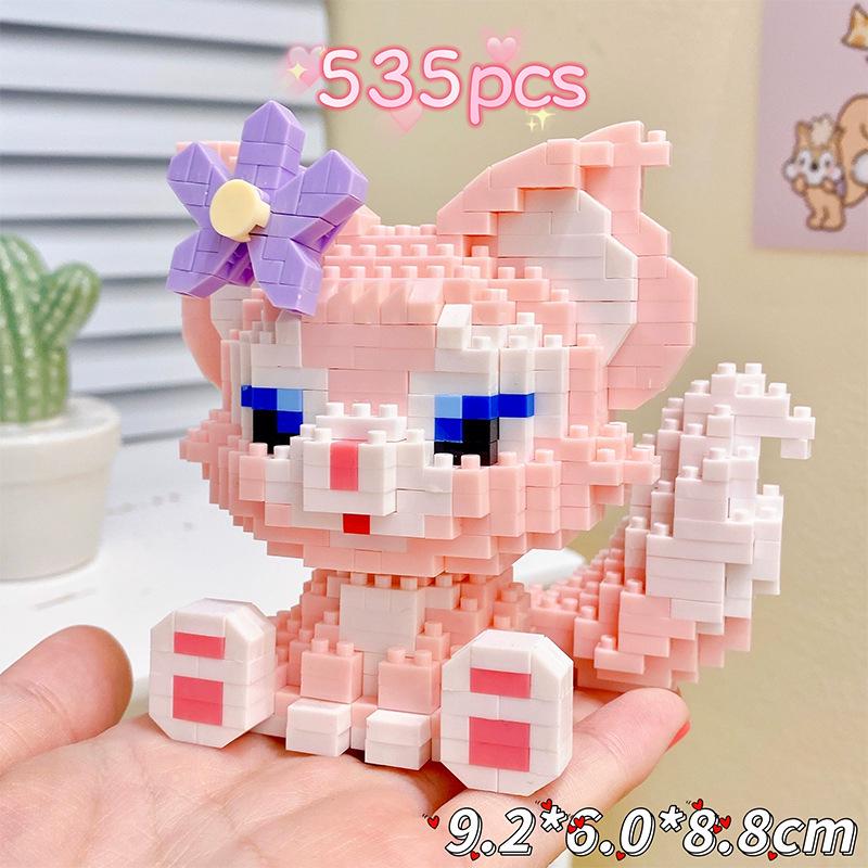 Children's Cartoon Building Blocks Set - Micro-Particle Assembly Girl Toy Gift
