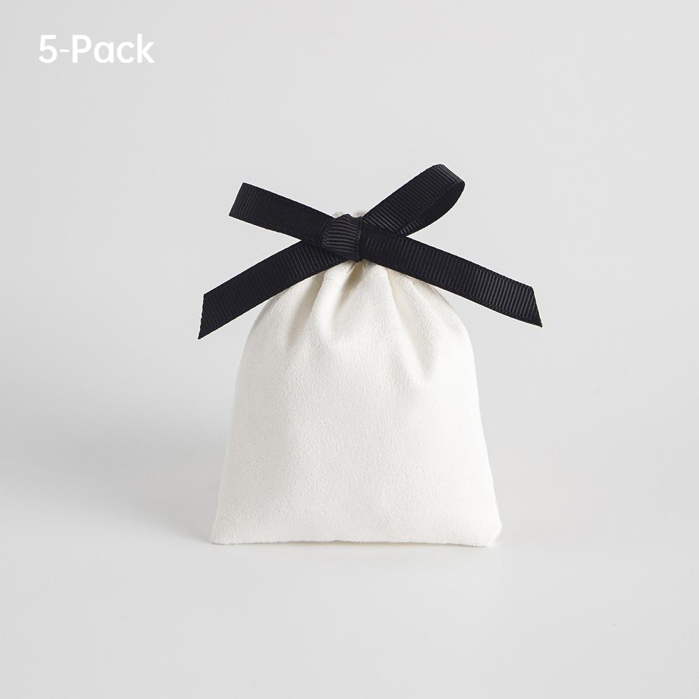 5‑Pack Pure Cotton Drawstring Storage Bags for Small Accessories Organizer 7*9cm