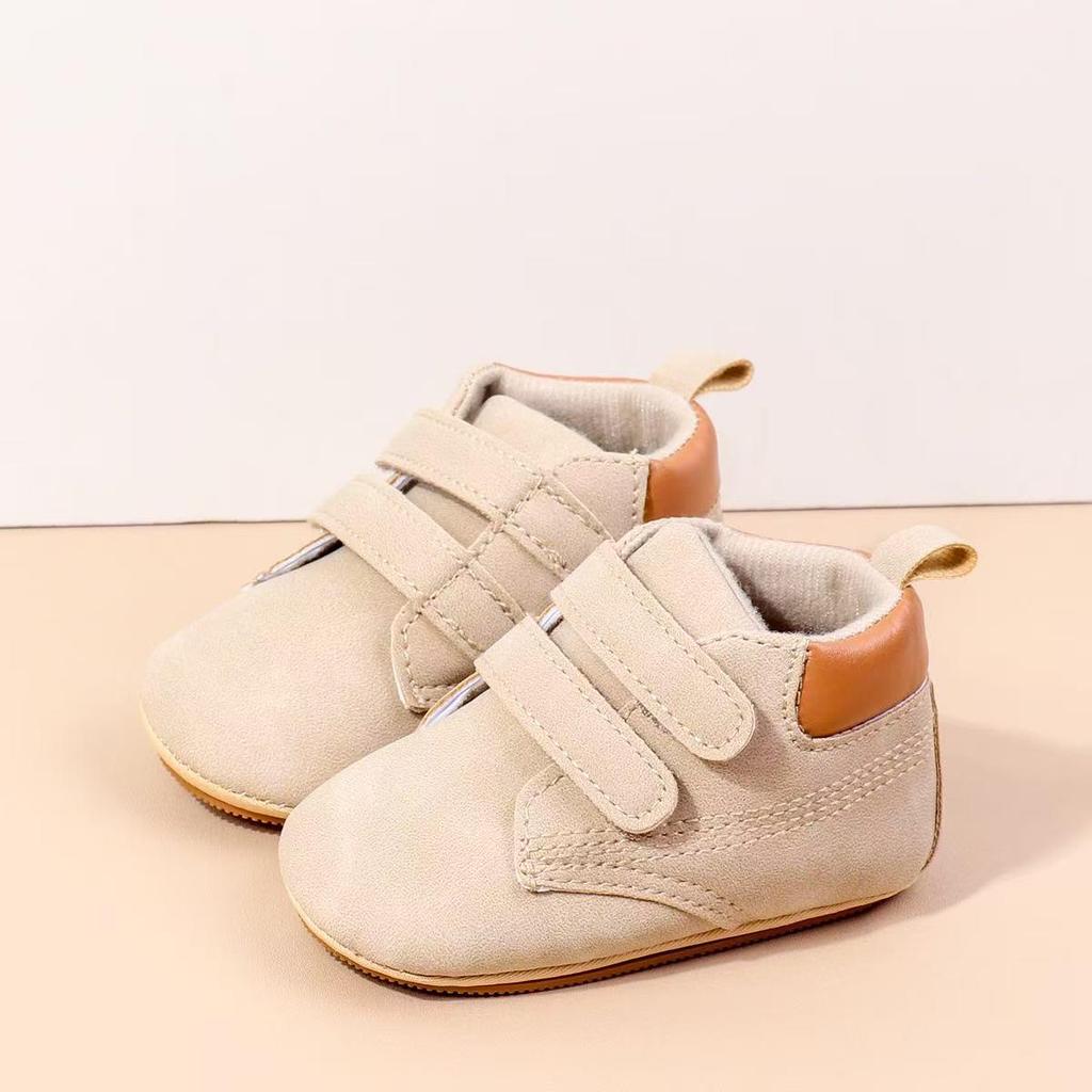 Versatile Infant Soft Sole Non-slip Wear-resistant Solid Color Shoes for Boys and Girls - Indoor/Outdoor First Walking Shoes