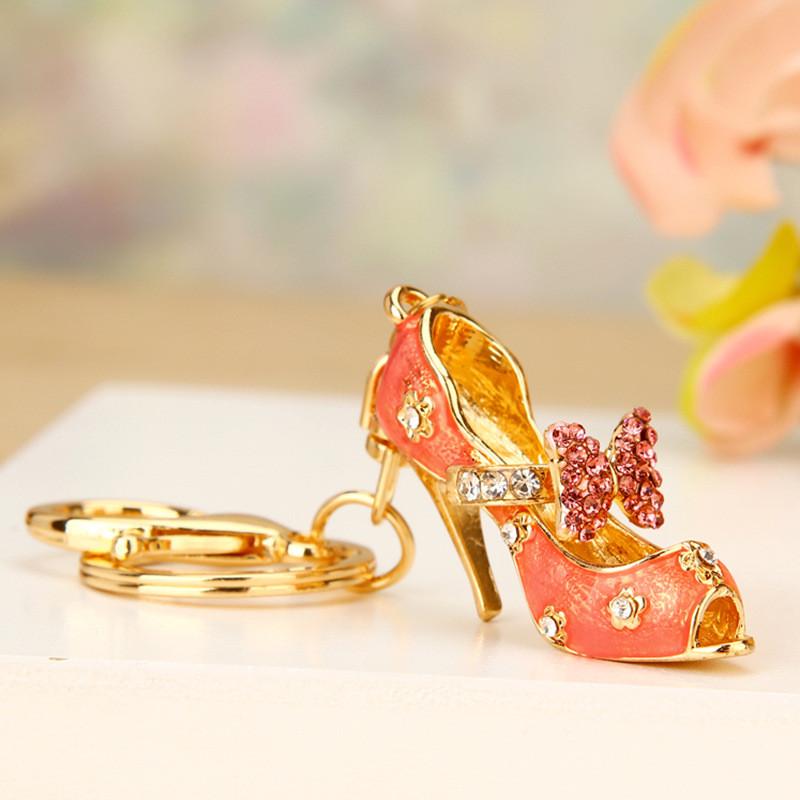 High Glamorous Heel Shoe Keychain Premium Metal Keyring Great For Holiday And Party Favors