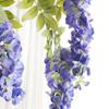Silk Fabric Artificial Wisteria Branch Shape Fake Flower Vine Wisteria Flower Branch  Party Event
