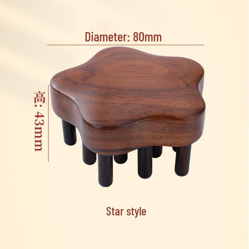 Sandalwood Ram Horn Scalp & Meridian Massage Comb