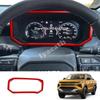 RHD FÜR TOYOTA HILUX 2026 2027 ABS Rotes Kohlefaser Front Armaturenbrett Instrumentenanzeige Bildschirm Panelabdeckung Innenzubehör