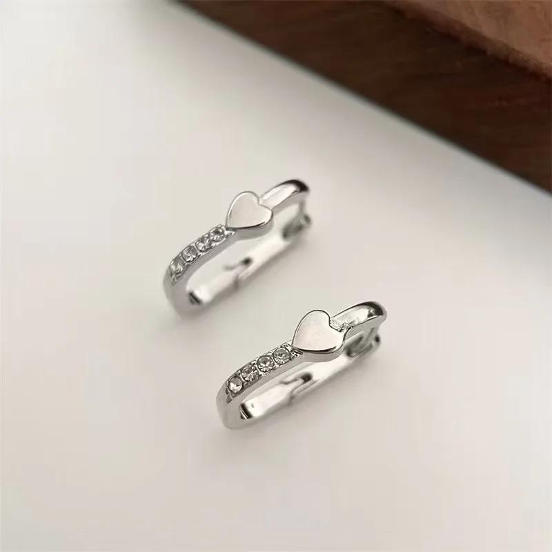 

U-shaped zircon star ear buckle fashion explosion exquisite heart-shaped earrings