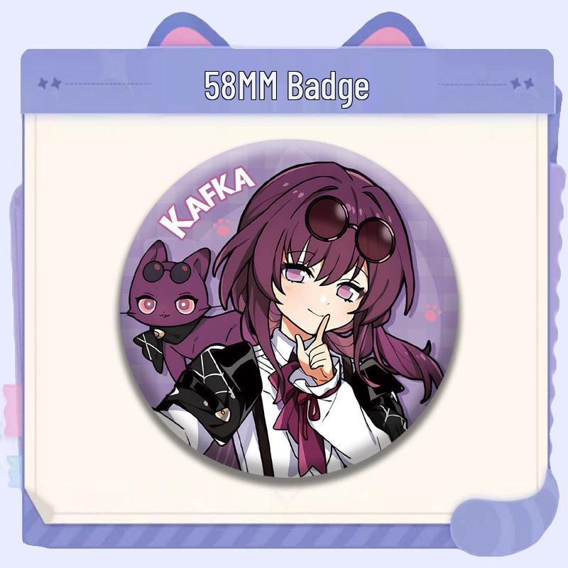 Honkai: Star Rail Cat Series Badges - March 7th, Himeko, Dan Heng Merchandise