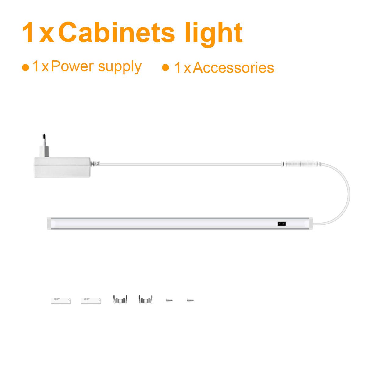 

Kitchen Under Cabinet Sensor LED Lighting Kit Linkable LED Bar Light Hand Sweep Dimmable Switch Counter Shelf Workbench Closet European Power Plug&Warm White&30CM