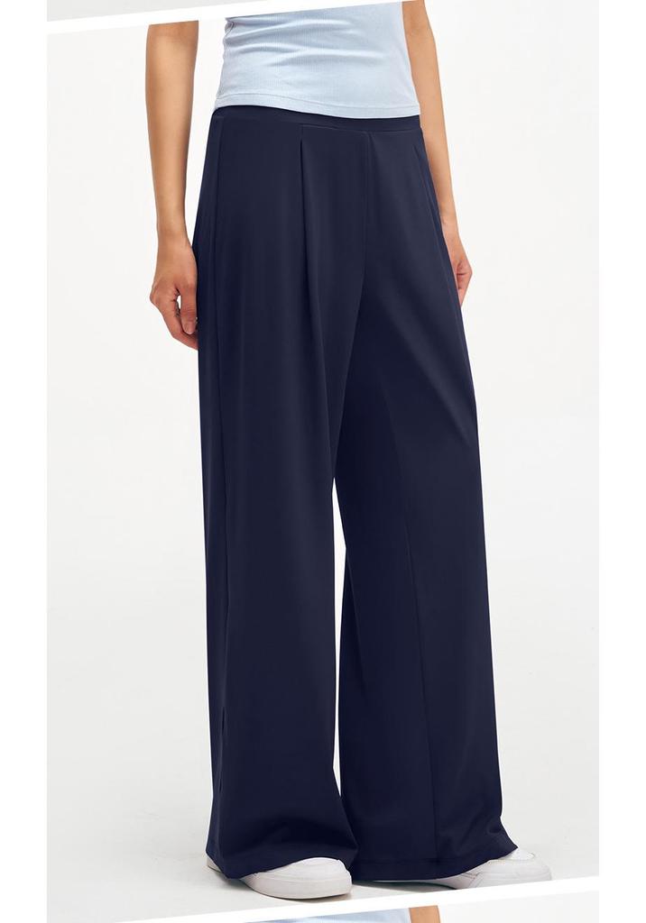 Women's Wide-Leg High Waist Summer Yoga Pants - Lightweight, Loose Fit, Straight, Long Sports Pants for Fitness & Casual Wear.