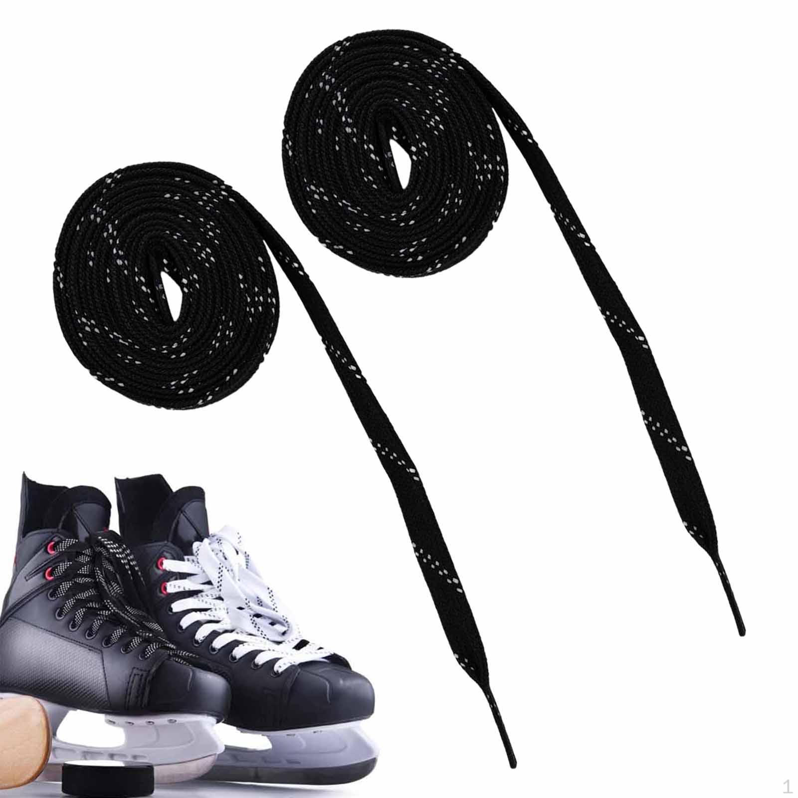 

Hockey Skate Laces Boots Multipurpose Flat Figure Black XXL