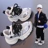 Girls mesh sneakers 2025 spring new children's dad shoes medium and older boys light and comfortable running shoes
