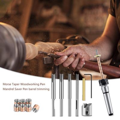 Pen Making Kit Pen Shaft and Pen Holders Trimming Set Wood Turning Mandrel for Making Pen Woodworking Lathe Accessories