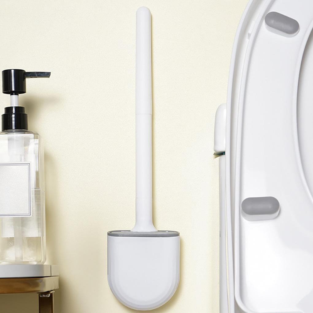 PP Toilet Bowl Brush Portable TPR Head Wall Mounting Detachable Long Handle Odorless Draining Bracket Brushes Accessories