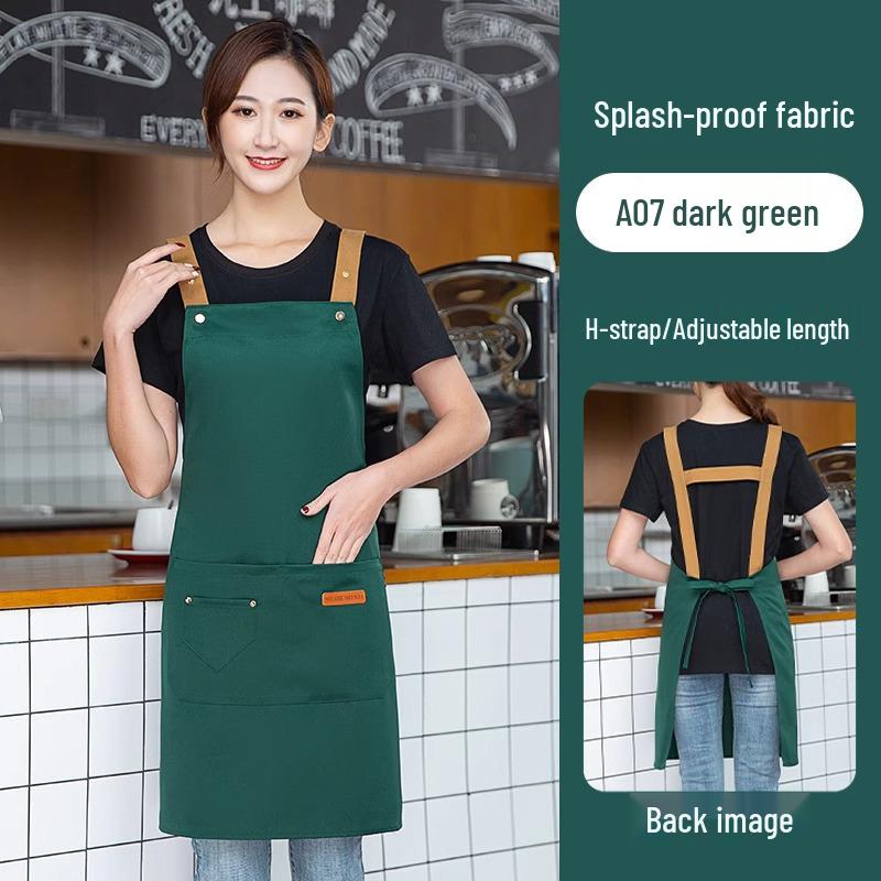 New Waterproof & Oil-Proof Kitchen Apron: Women's Dirt-Resistant Catering Apron with Custom Logo