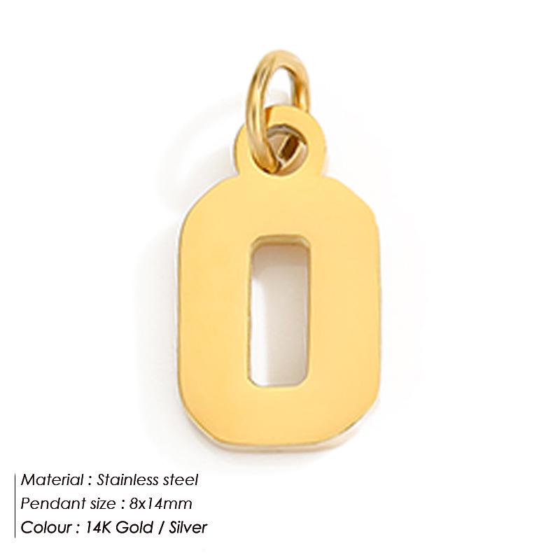 St. Delan Stainless Steel Number Pendant - European & American DIY Fashion Jewelry Accessory Steel