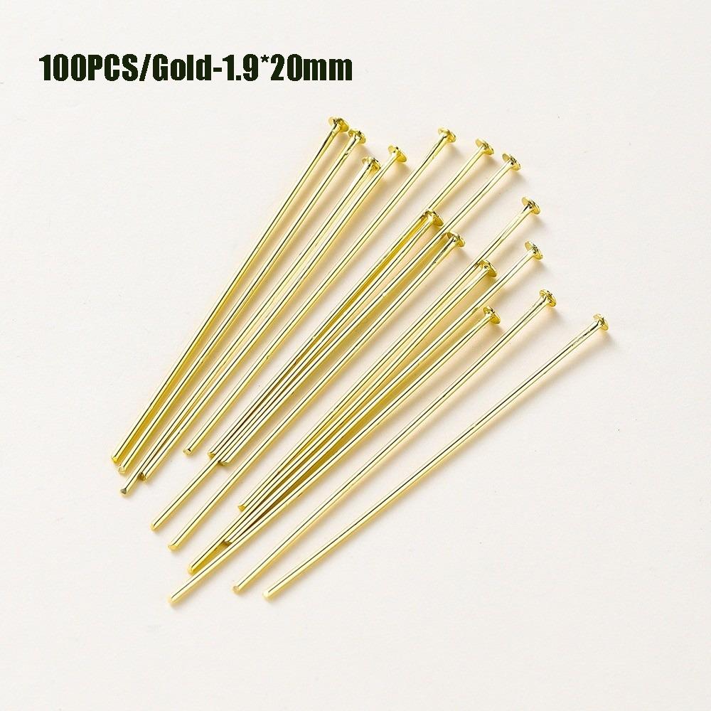 100PCS 0.6mm Thin Wire Jewelry Making Pins Gold Plated Jewelry Ball Pins Head Needle Accessories