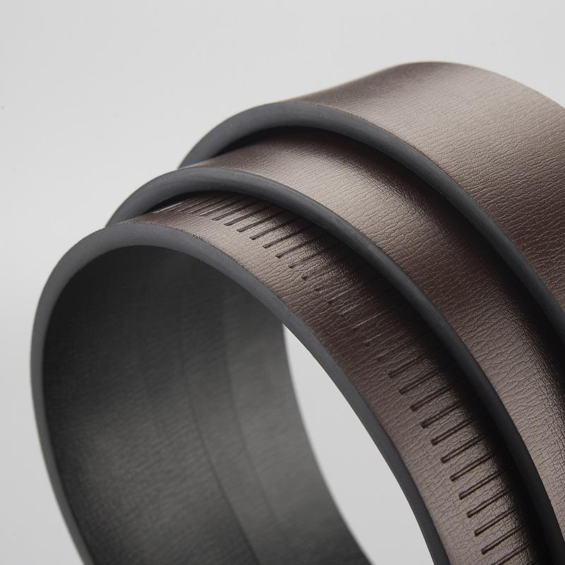 Belt Men'S High-End Business Leather Toothless Automatic Buckle Leather Men'S Belt