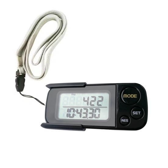 

Шагомер для ходьбы 3D с зажимом и шнурком, память на 30 дней, простой счетчик шагов с ЖК-дисплеем, точный фитнес-трекер для отслеживания активности чёрный