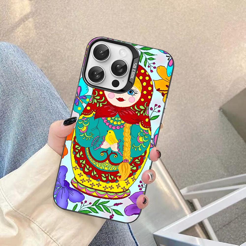 Russian Dolls Matryoshka Cute Phone Case For IPhone 16 15 14 13 12 11 Pro Max X XR XSMAX 8 7 Plus Matte Shockproof Back Cover