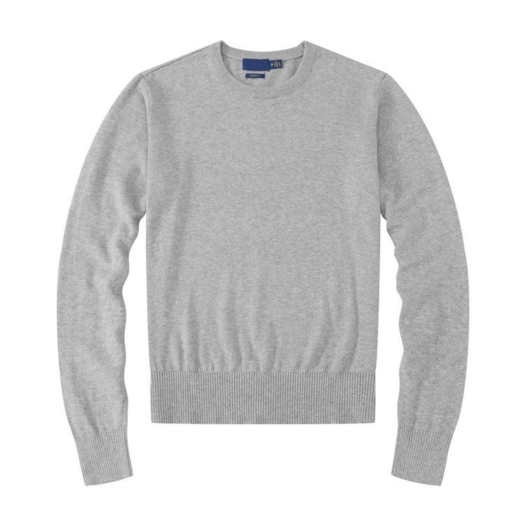 Men's Lambswool Knit Sweater - Autumn/Winter, Round Neck, Solid Color
