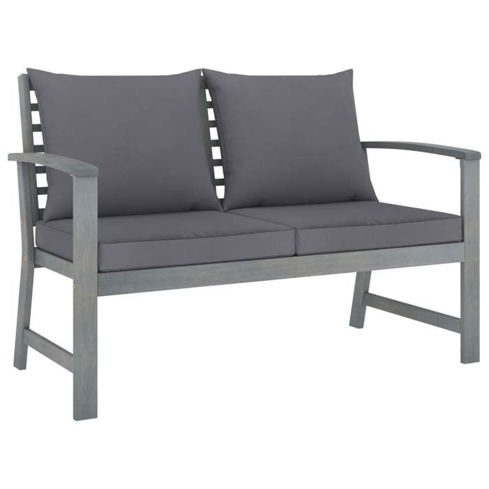 VidaXL Salon de Jardin 4 pcs avec Coussins Mobilier de Patio Meubles de Terrasse Mobilier de Jardin Meubles d'Extérieur Bois 311825
