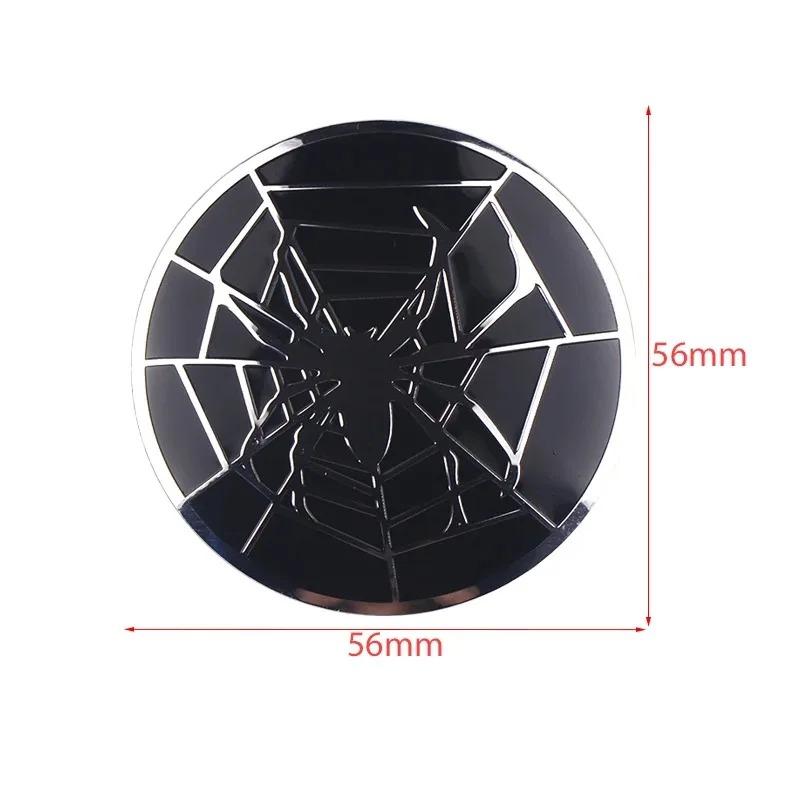 4PCS Universal 56mm 60mm Car Wheel Center Caps Dustproof Decorative Hub Caps For Spider Web Sticker