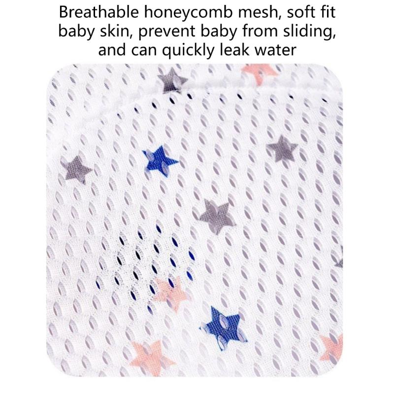 T-shaped Baby Bathtub Net Pocket Adjustable Newborns Bath Net Infant Bath Rack Shower Accessories for Safe Bathing