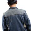 Xintang Ripped Distressed Men's Denim Jacket - Loose Long Sleeve Streetwear Outerwear for Spring