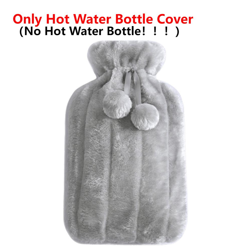 2L Hot Water Bottle Soft Cover Large Capacity Hot Water Bag for Female Warm Belly Hands Inject Water Winter Hot Water Bag