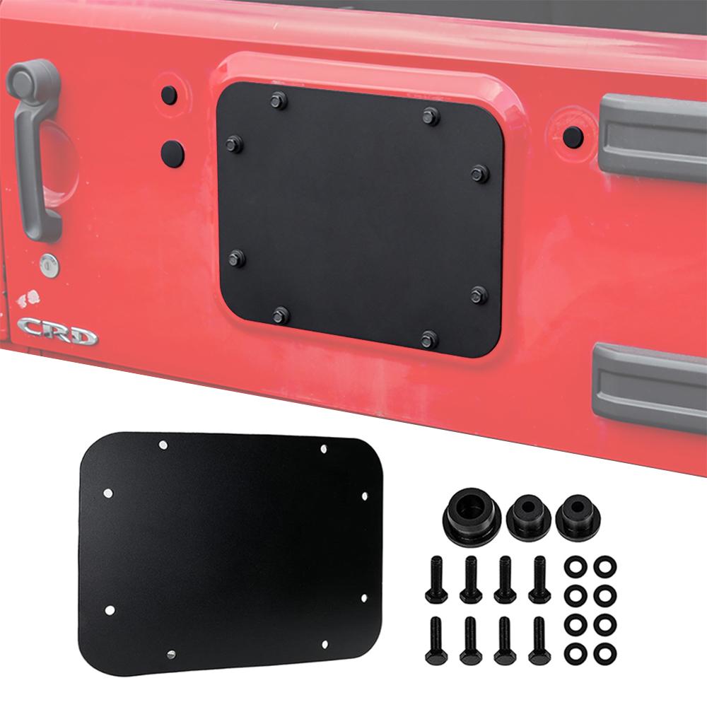 

Tailgate Exhaust Vent Panel Cover Waterproof Rubber Plugs for Jeep Wrangler JK 2007-2017 Rear Door Plate Car Parts Accessories чёрный