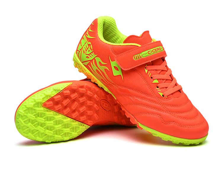 Xisailong Kids' Soccer Shoes, Velcro, TF Studs, for Primary & Middle School Students