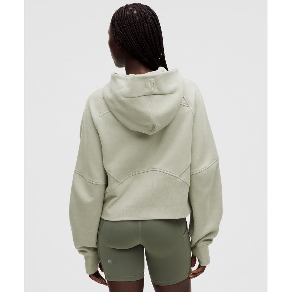 Lululemon Scuba Oversized Half Zip Hoodie Fog Green