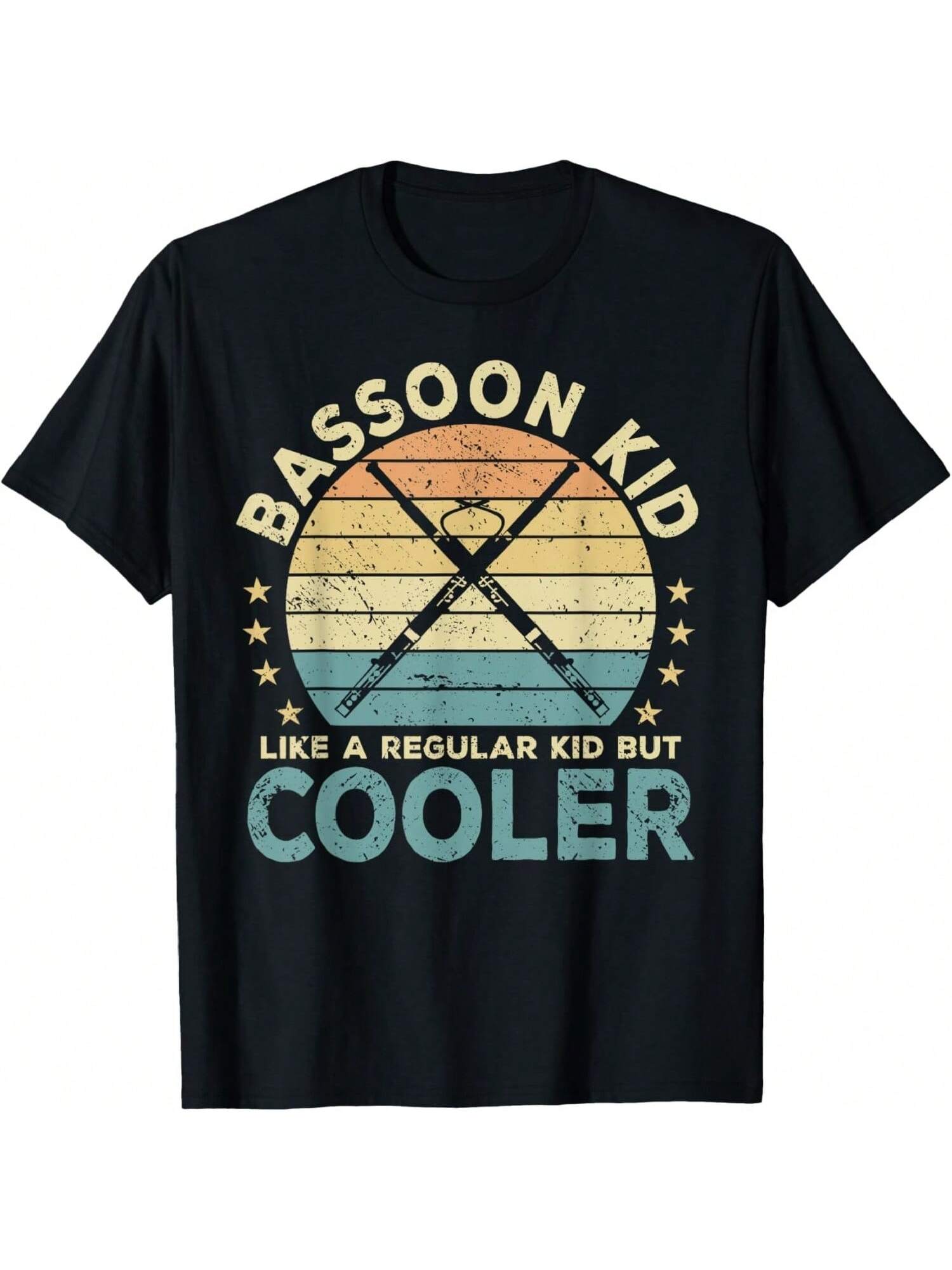 Bassoon Kid Music Funny Musical Instruunisext T-Shirt, Small, Black S разноцветный