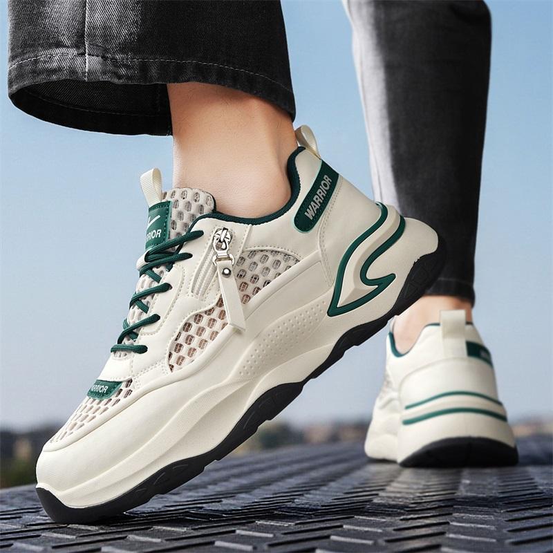 Warrior Thick Sole Height Increasing Fashion Trend Versatile Casual Breathable Lightweight Durable Low Top Dad Shoes Men Sneakers WXY-Q475N02