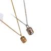 Retro Old Money Wind Gold and Silver Two-color Small Bag Lock Pendant Necklace New Personalized Design Small Fragrant Wind Collarbone Chain